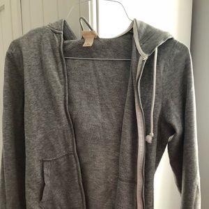 Gray full zip hoodie